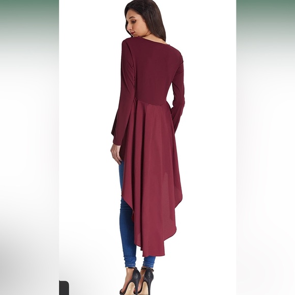 Long sleeve high low tunic blouse! NWOT! - Picture 2 of 9